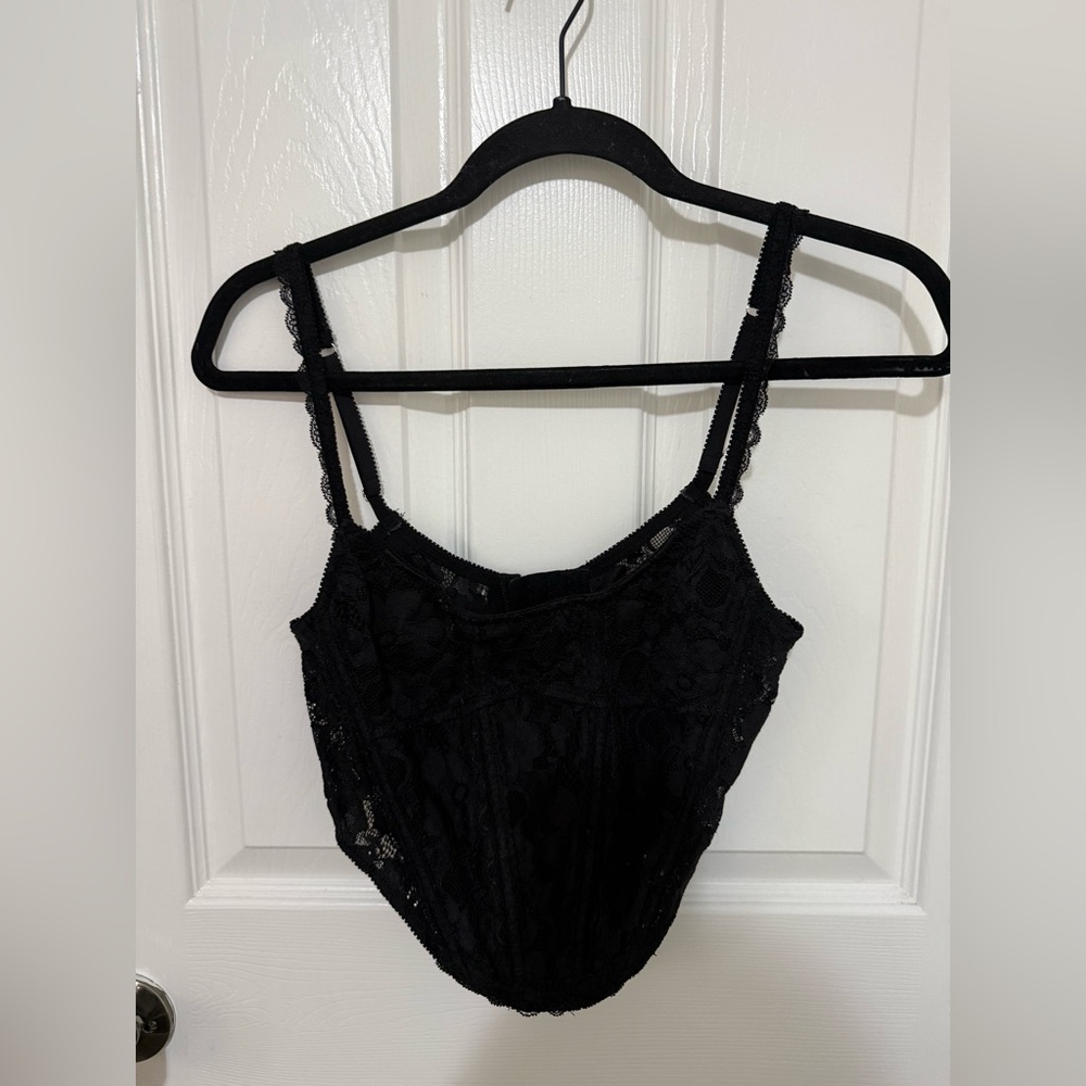 Urban Outfitters Black Lace Top